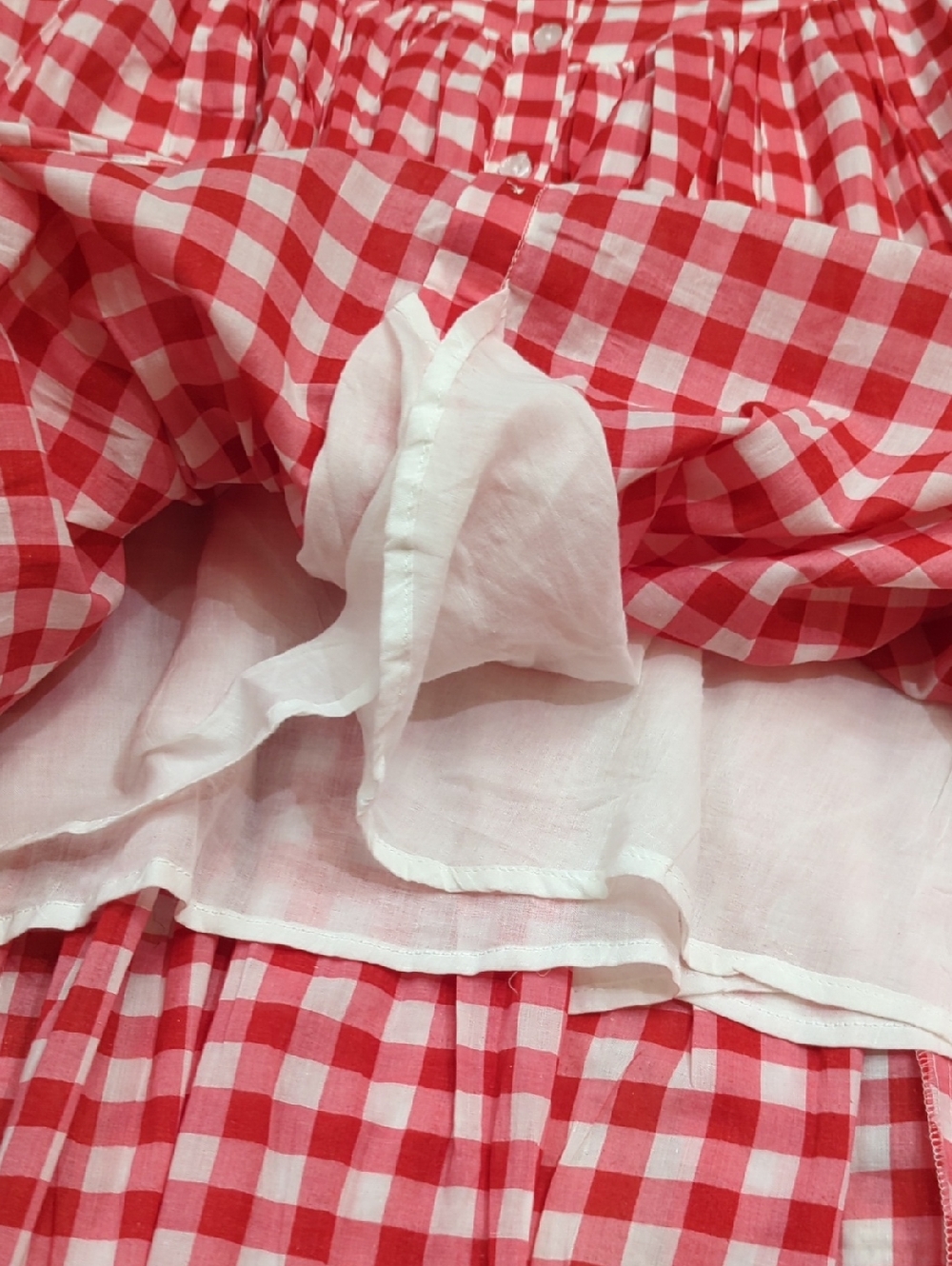 Asos Gingham Picnic Red And White Check Button Down Maxi Sun Dress - Picture 9 of 12